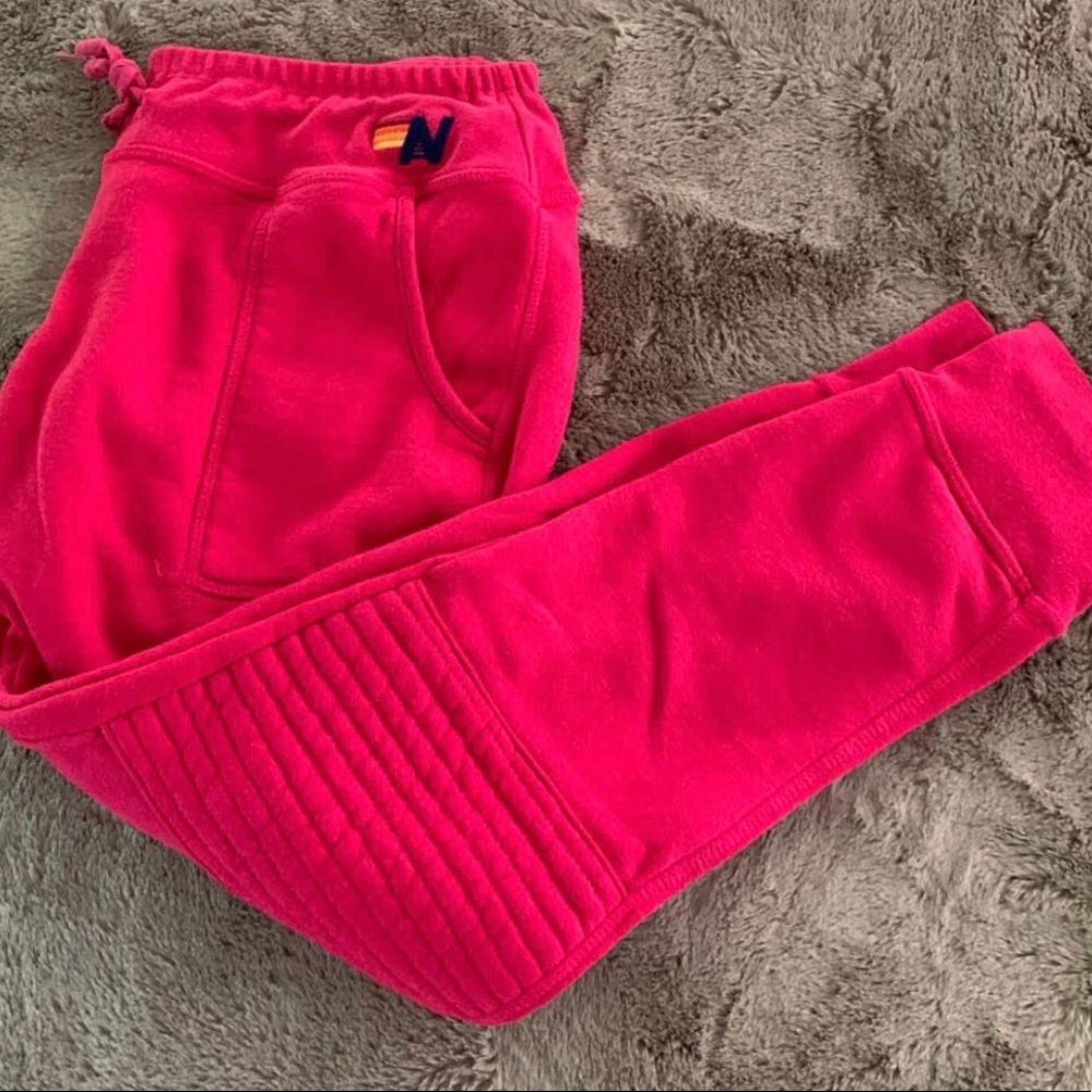 Red aviator nation moto style sweatpant joggers!!